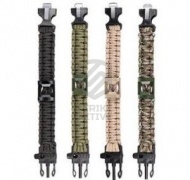 Браслет из паракорда (открывашка бутылок, кресало и свисток на защелке) GC