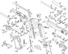 Нозл в сборе HiCapa HGC-197M Part 19,20,21,22,23 (WE)