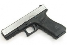 Пистолет пневм  WE-G002B-SV G18-B-SV-GEN4 авт, металл слайд, хром, сменные накладки Silver (WE)