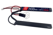 АКБ BlueMax 7.4V Lipo 1450mAh 30C двухлепестковый AUG, G36, М-серия цевье  7.5x17x115